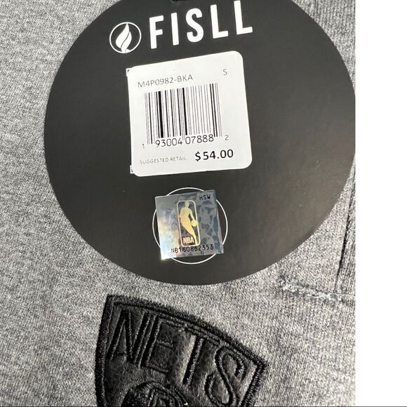 FISLL NBA Brooklyn Nets Team Logo Joggers in Gray - Picture 10 of 10